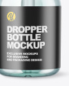 Blue Glass Dropper Bottle Mockup