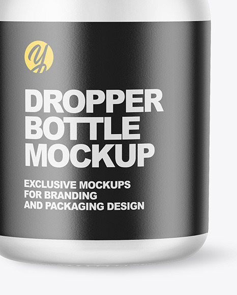 Frosted Dropper Bottle Mockup