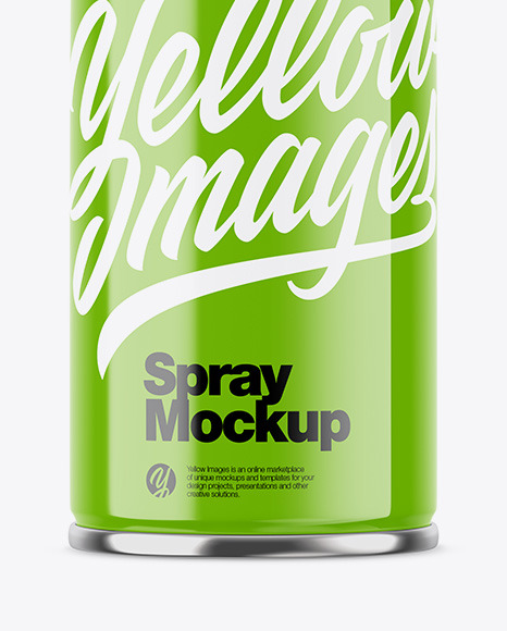 Glossy Spray Can Mockup