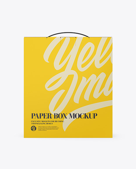 Matte Paper Box Mockup - Front View - Matte+front+view