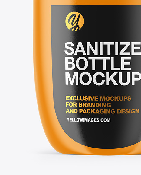 Glossy Sanitizer Bottle Mockup