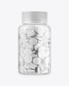 Clear Plastic Bottle With Pills Mockup