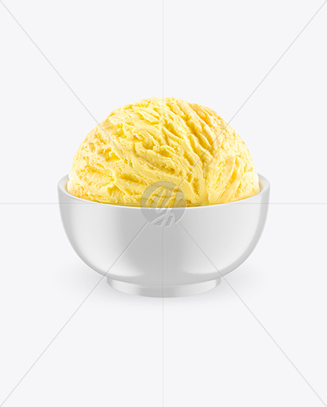 Ice Cream in a Glossy Bowl Mockup