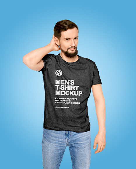 Man in a T-Shirt Mockup