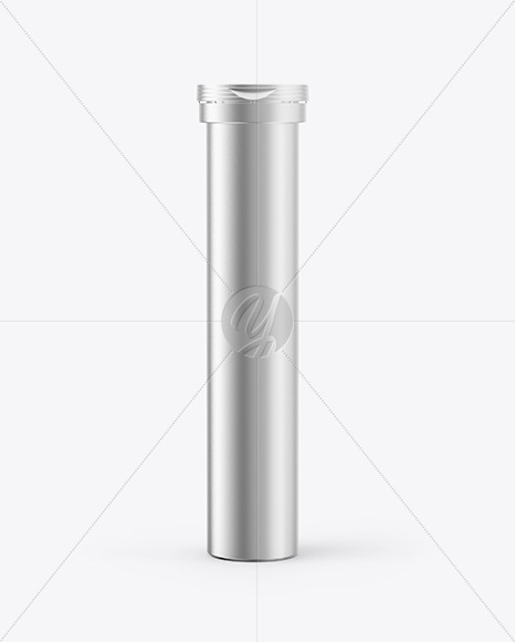 Metallic Vitamin Tube Mockup