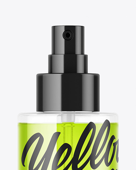 Clear Spray Bottle Mockup