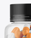 Clear Plastiс Bottle With Pills Mockup