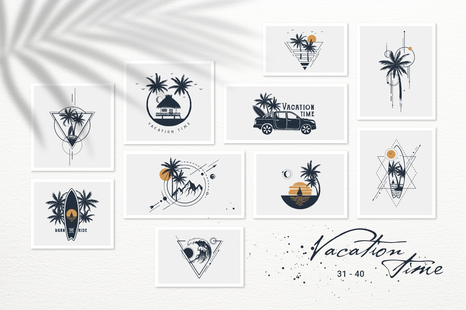 Vacation Time. 50 Logos &amp; Badges