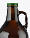 32 oz Dark Amber Glass Beer Bottle Mockup