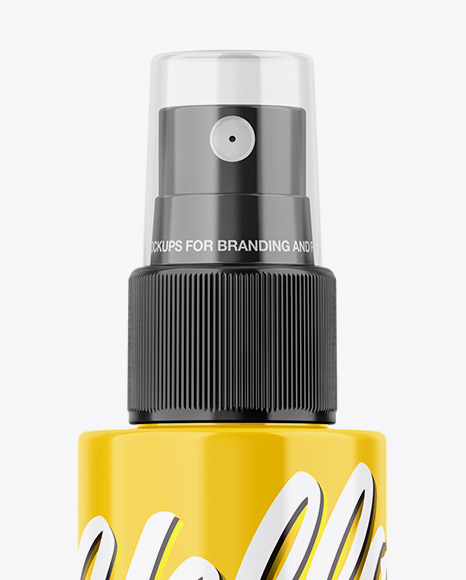 Glossy Spray Bottle Mockup Glossy Spray Bottle Mockup