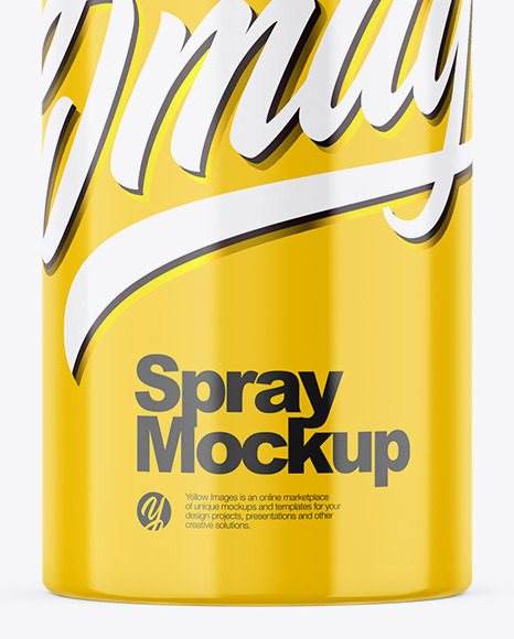 Glossy Spray Bottle Mockup