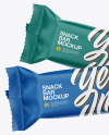 Two Matte Snack Bars Mockup