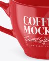 Glossy Coffee Cup Mockup