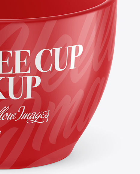 Glossy Coffee Cup Mockup