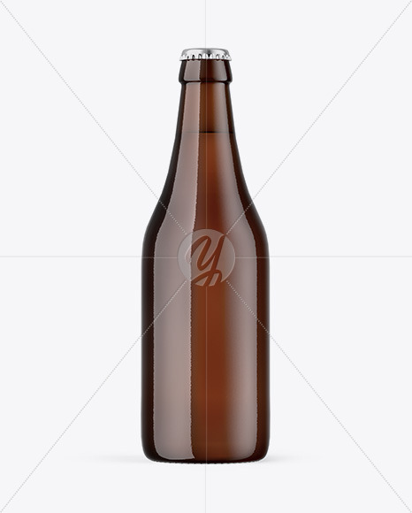 Amber Beer Bottle Mockup