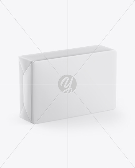 Matte Butter Block Mockup - Half Side View