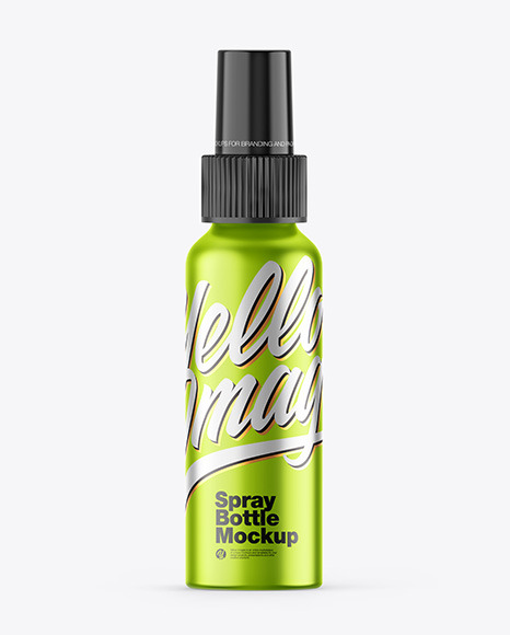 Metallic Spray Bottle Mockup