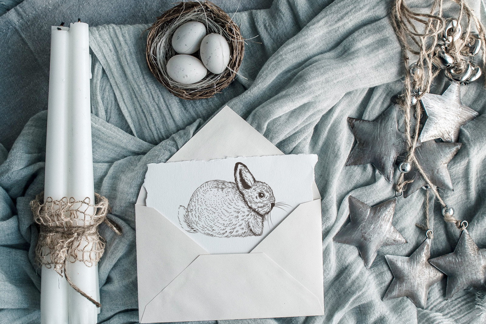 Pretty bunnies vector illustrations set Pretty bunnies vector illustrations set