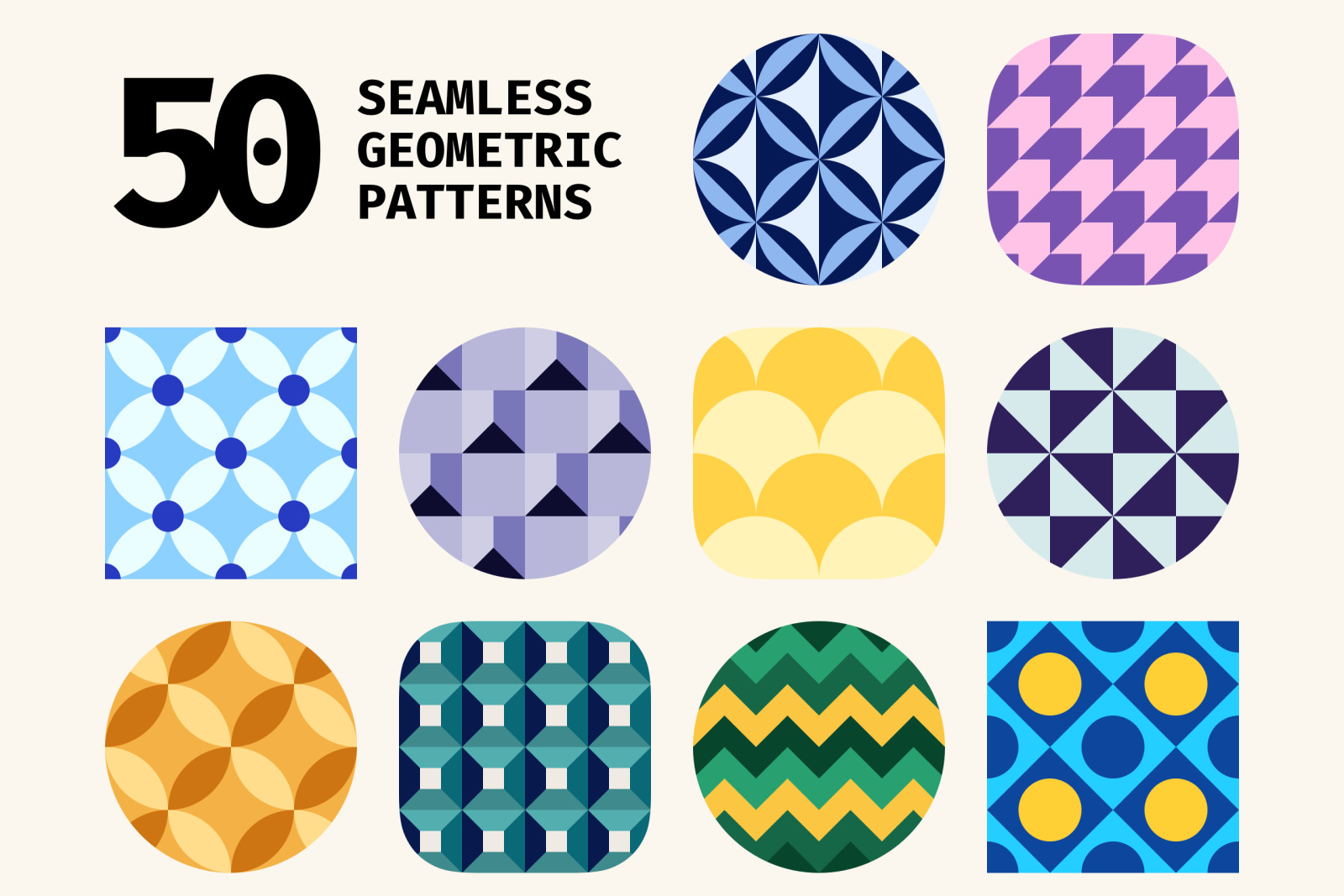 50 Geometric Patterns • Blocco