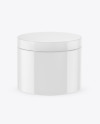 Glossy Plastic Cosmetic Jar Mockup