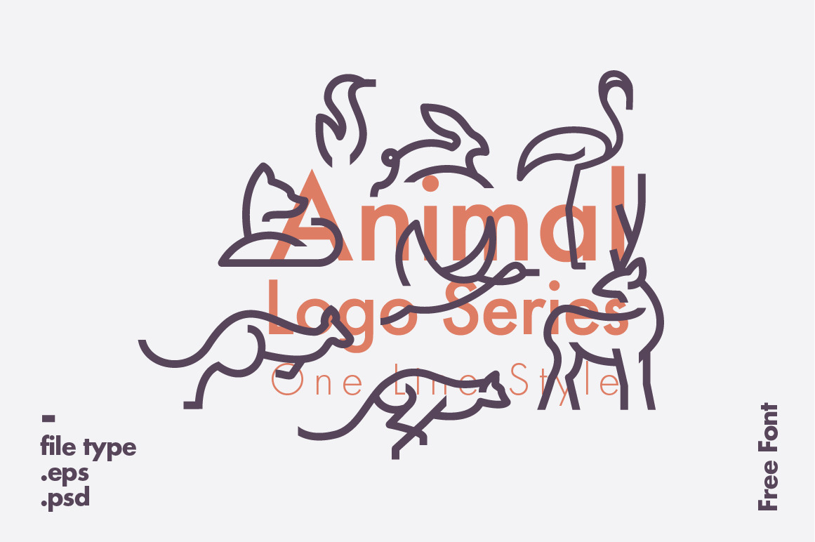 Animal Series Logo Bundle Line Animal Series Logo Bundle Line