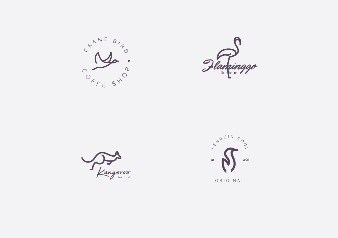 Animal Series Logo Bundle Line Animal Series Logo Bundle Line