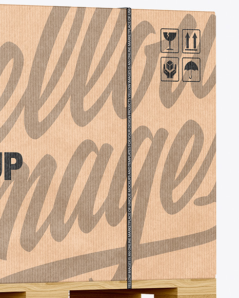 Hand Pallet Truck & Kraft Box Mockup