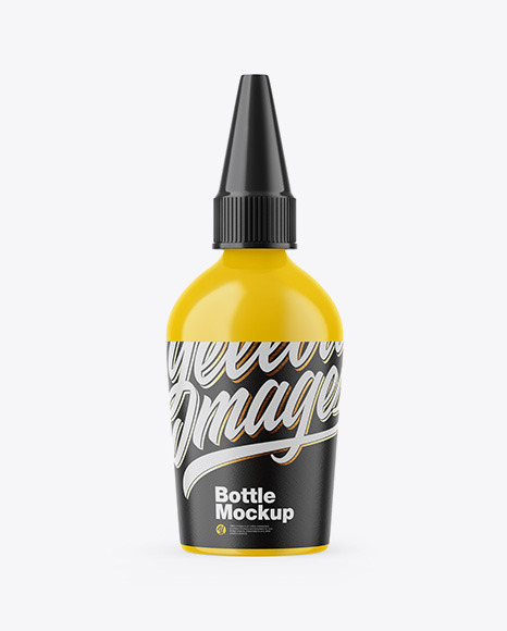 Glossy Plastic Bottle Mockup