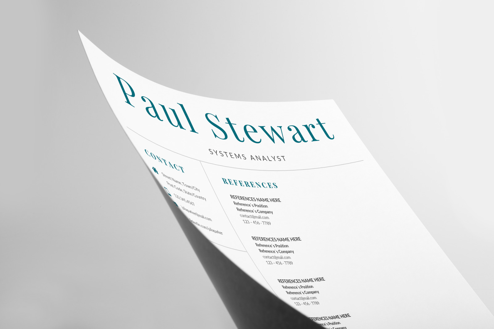 Professional Resume for Word and Pages. Resume + Cover Letter + References + Career tips + icon set