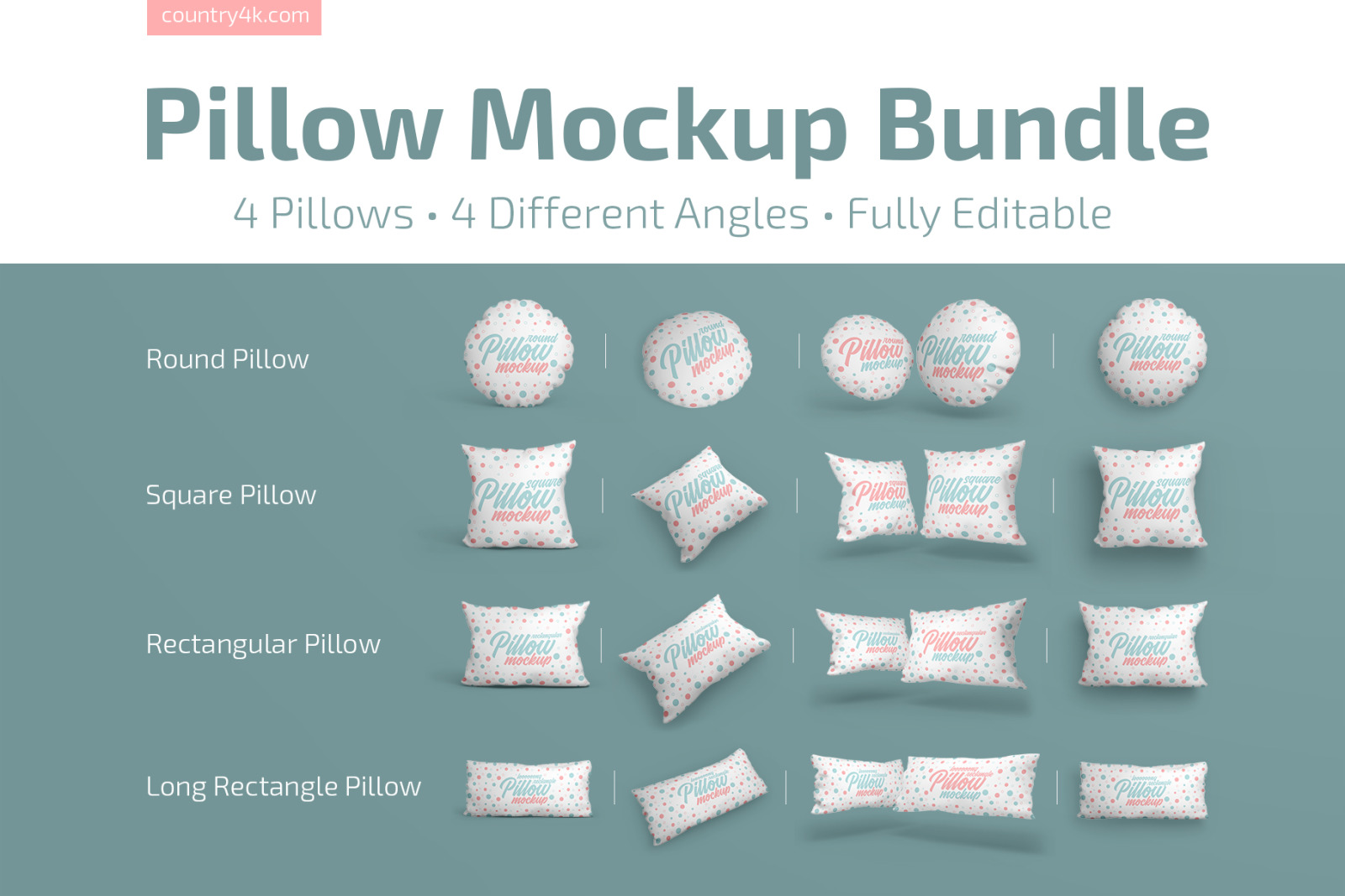 Pillow Mockup Bundle Pillow Mockup Bundle