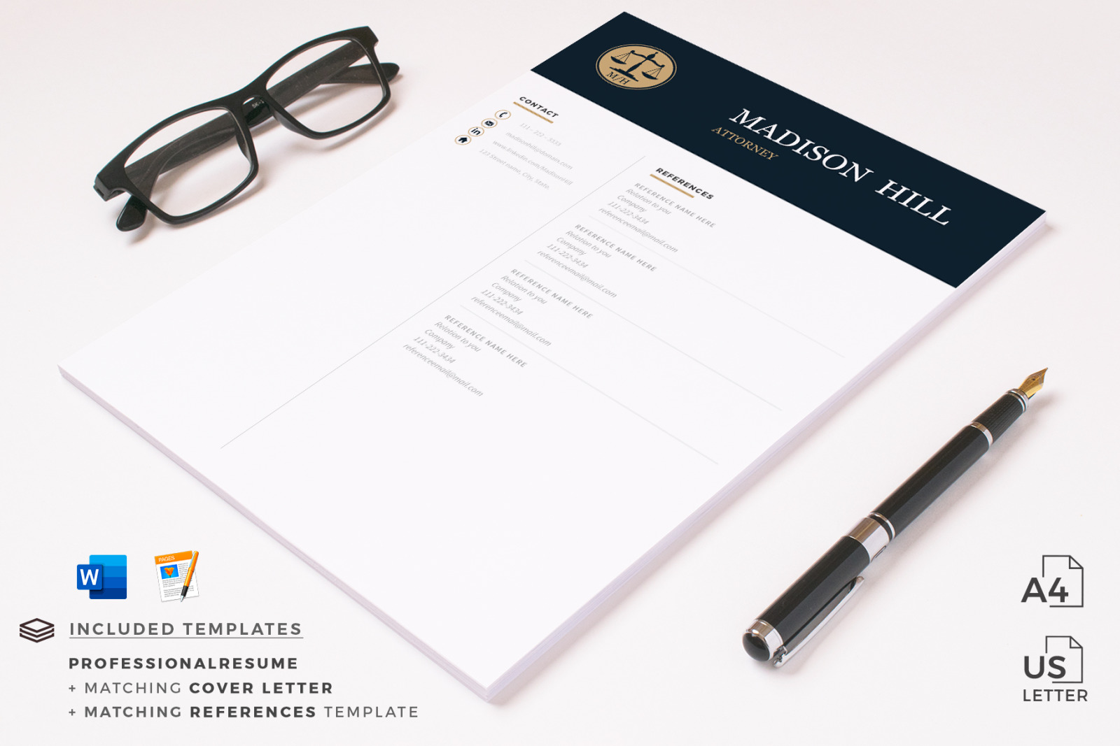 Attorney Resume, CV. Lawyer Resume Template + Legal Cover Letter + References + Tips Attorney Resume, CV. Lawyer Resume Template + Legal Cover Letter + References + Tips