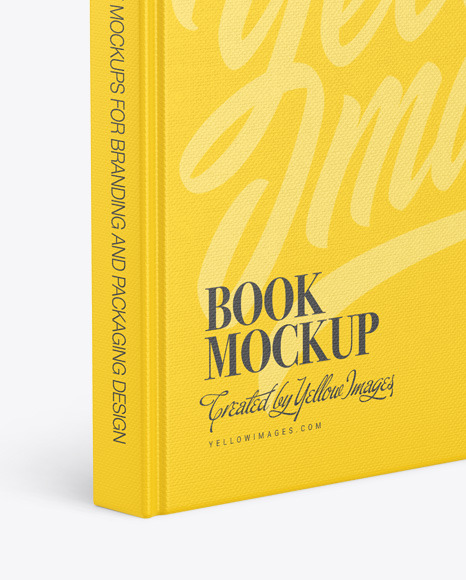 Hardcover Book w/ Fabric Cover Mockup