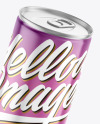 Two Metallic Drink Cans w/ Glossy Finish Mockup