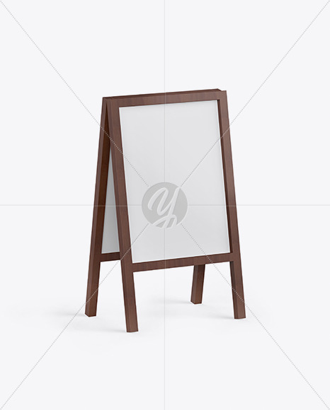 Wooden Street Stand Mockup