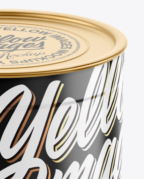 Glossy Tin Can Mockup