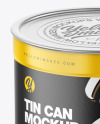 Glossy Tin Can Mockup