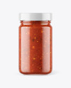 Clear Glass Jar with Bolognese Sauce Mockup