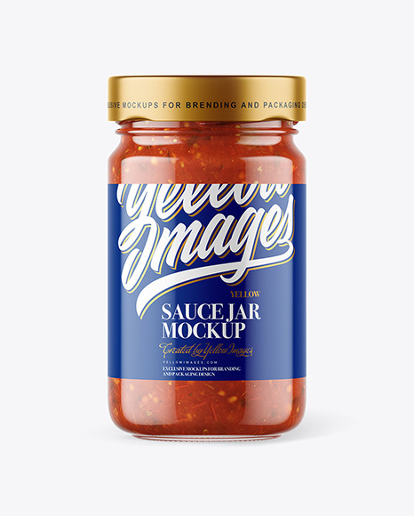 Clear Glass Jar with Bolognese Sauce Mockup