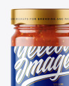 Clear Glass Jar with Bolognese Sauce Mockup