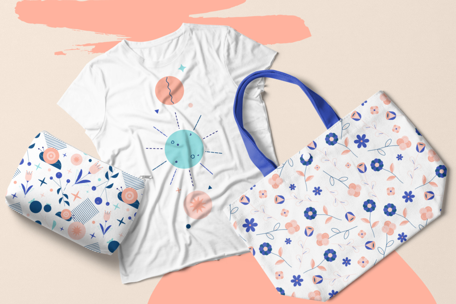 SPRING natural geometric set SPRING natural geometric set