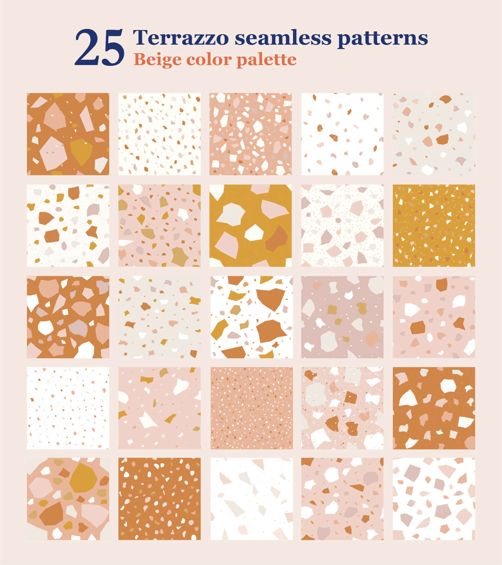 100 Terrazzo seamless pattern Bundle