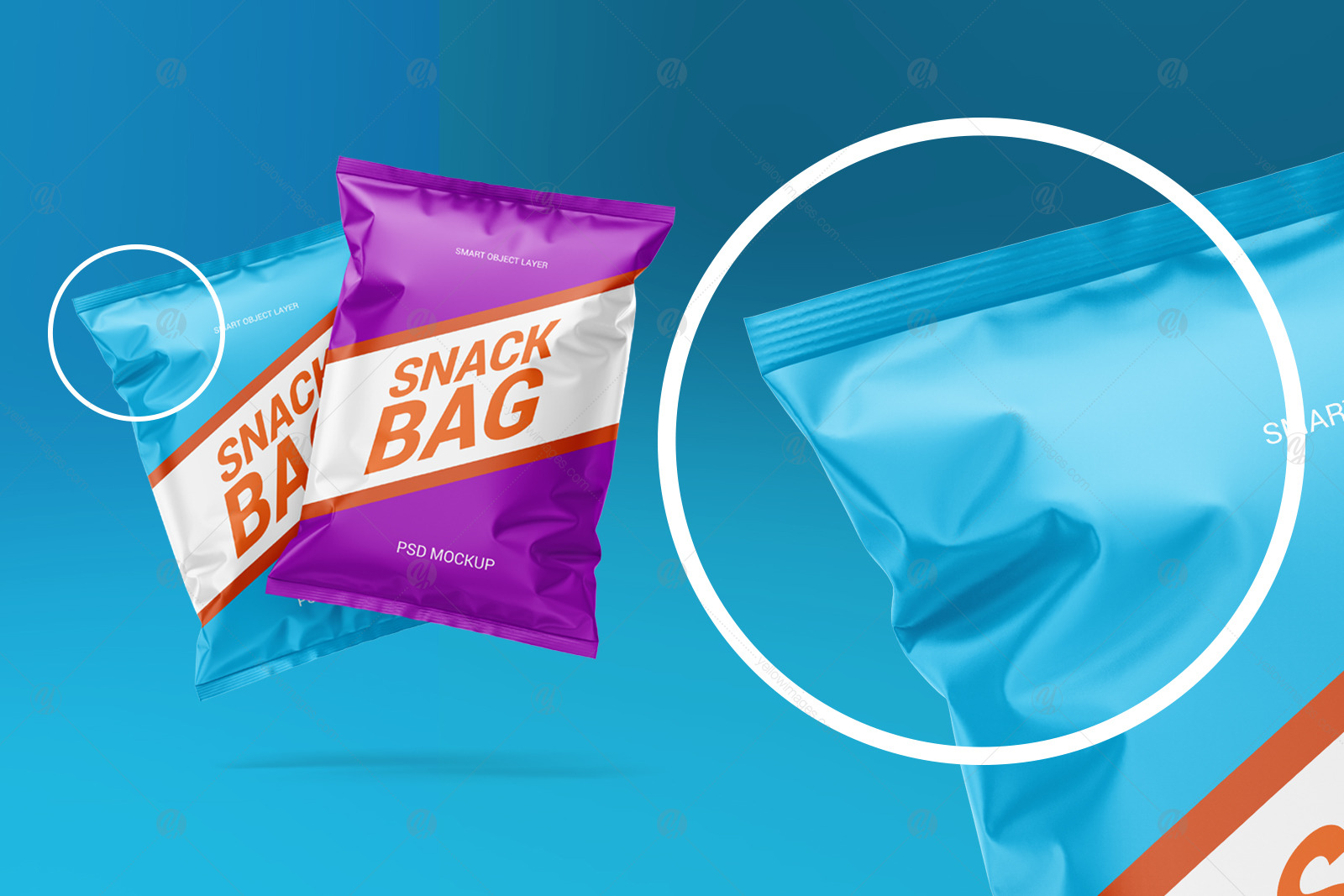 Snack Bag Set Mockup