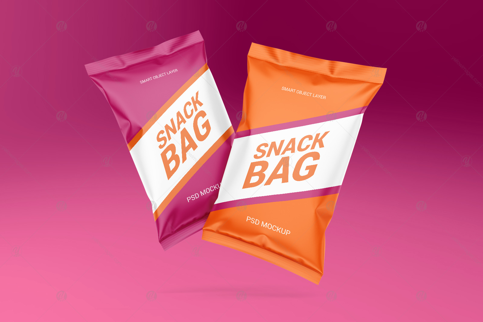 Snack Bag Set Mockup