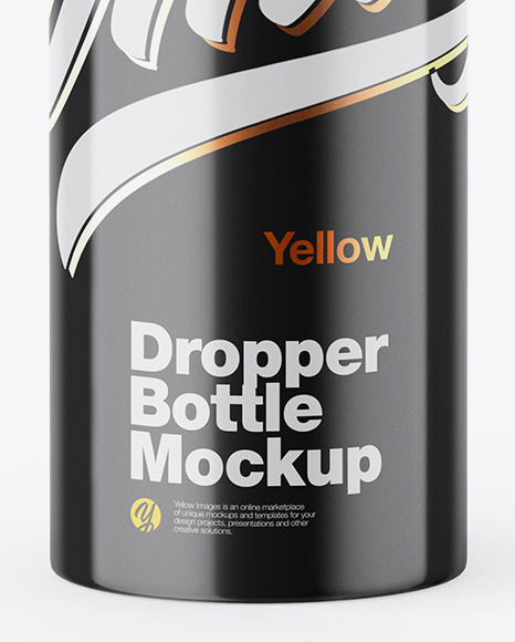 Glossy Dropper Bottle Mockup