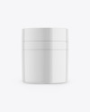 Glossy Plastic Cosmetic Jar Mockup