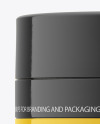 Glossy Plastic Cosmetic Jar Mockup