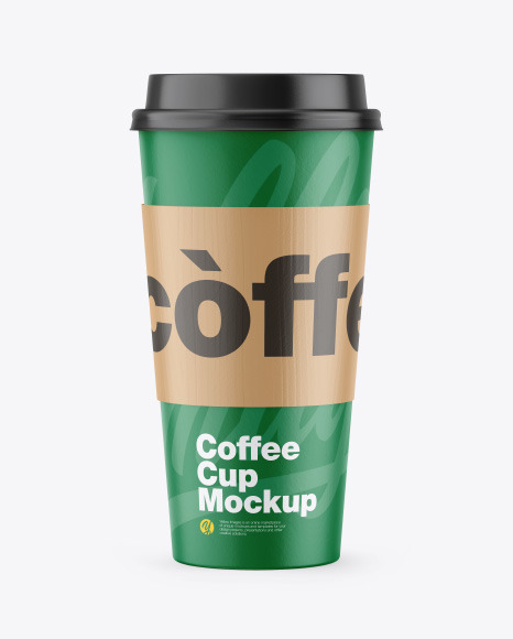 Paper Coffee Cup w/ Holder Mockup