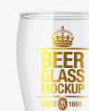 Empty Beer Glass Mockup