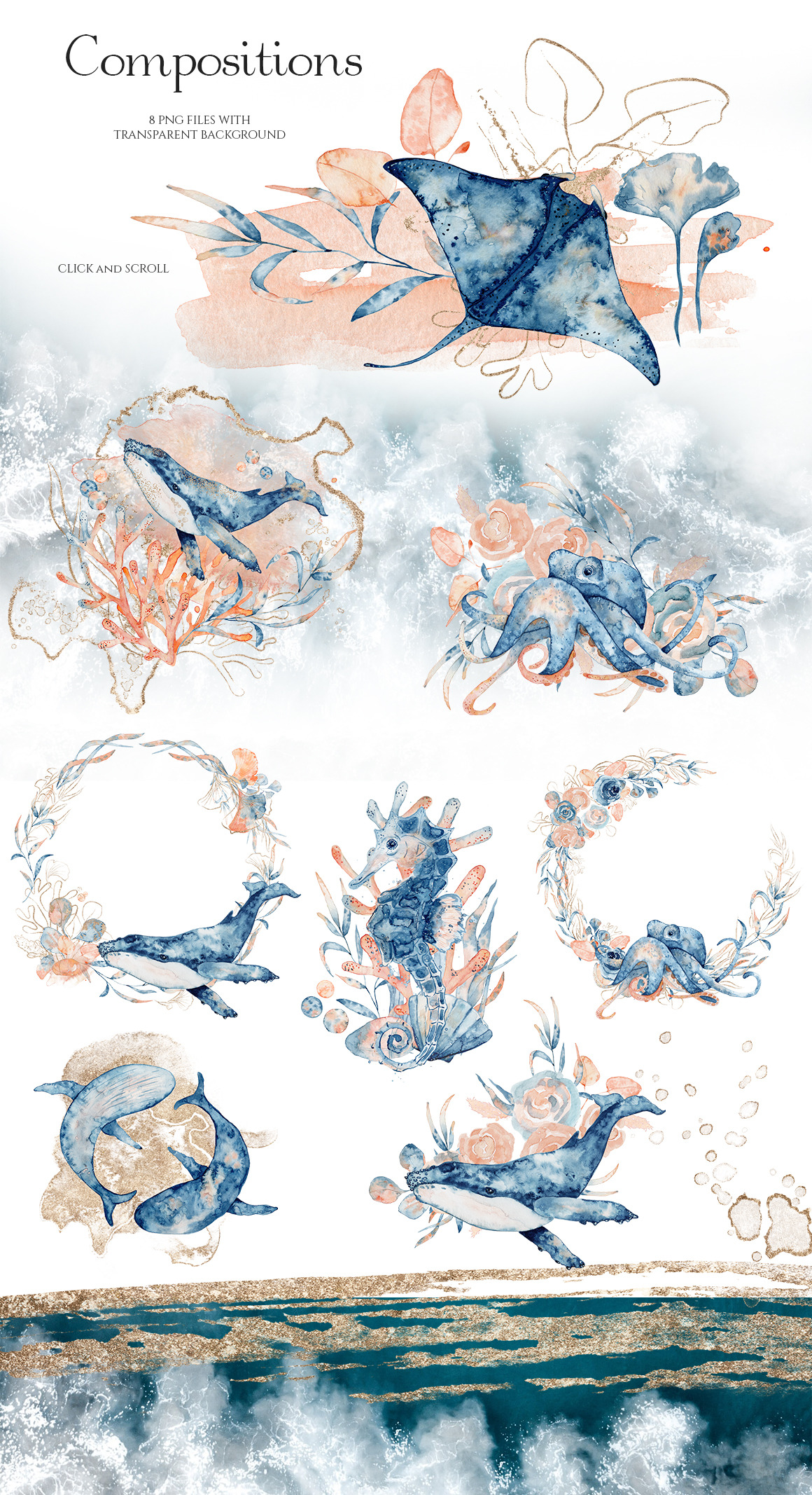 Underwater Watercolor Collection Underwater Watercolor Collection