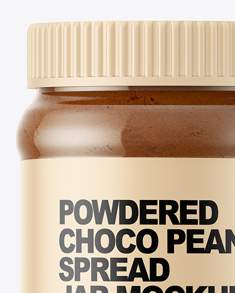 Powdered Choco Peanut Spread Jar Mockup